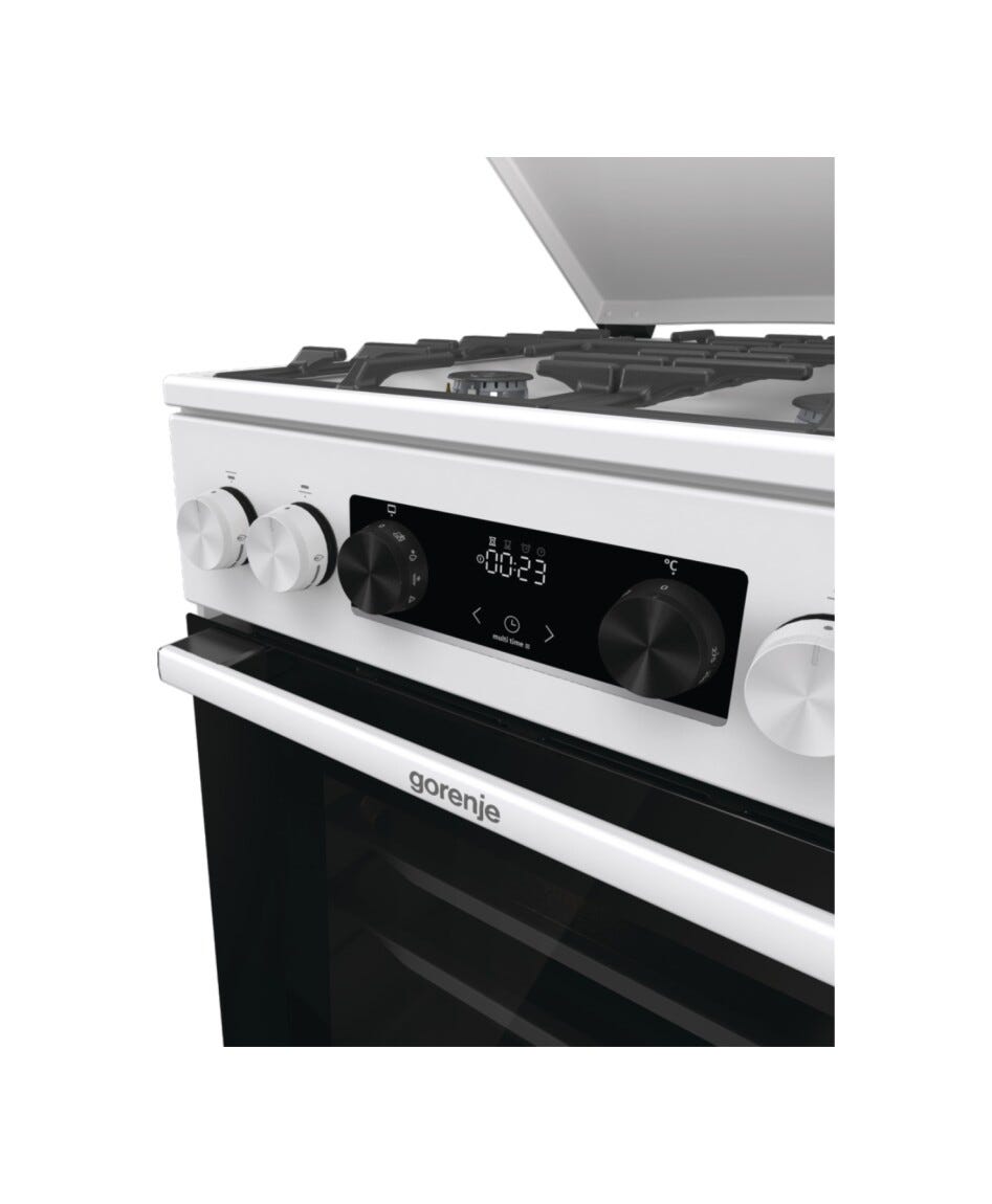 Gorenje GK5C63WF G600 Cucina da accosto cm. 50 - 4 zone a gas + 1 forno elettrico - bianco