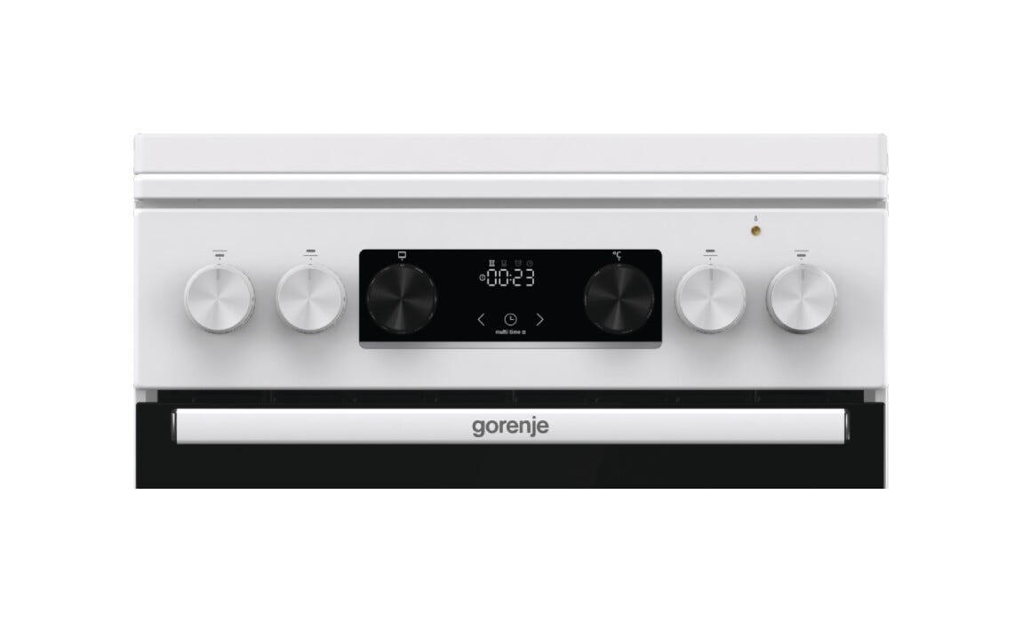 Gorenje GK5C63WF G600 Cucina da accosto cm. 50 - 4 zone a gas + 1 forno elettrico - bianco