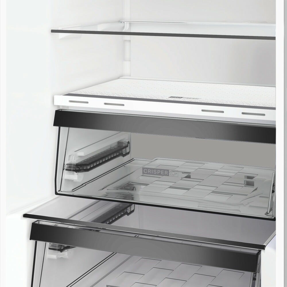 Whirlpool WHK 26403 XP6E1 Frigorifero con congelatore a libera installazione cm 60 h. 204 - lt. 355 - inox