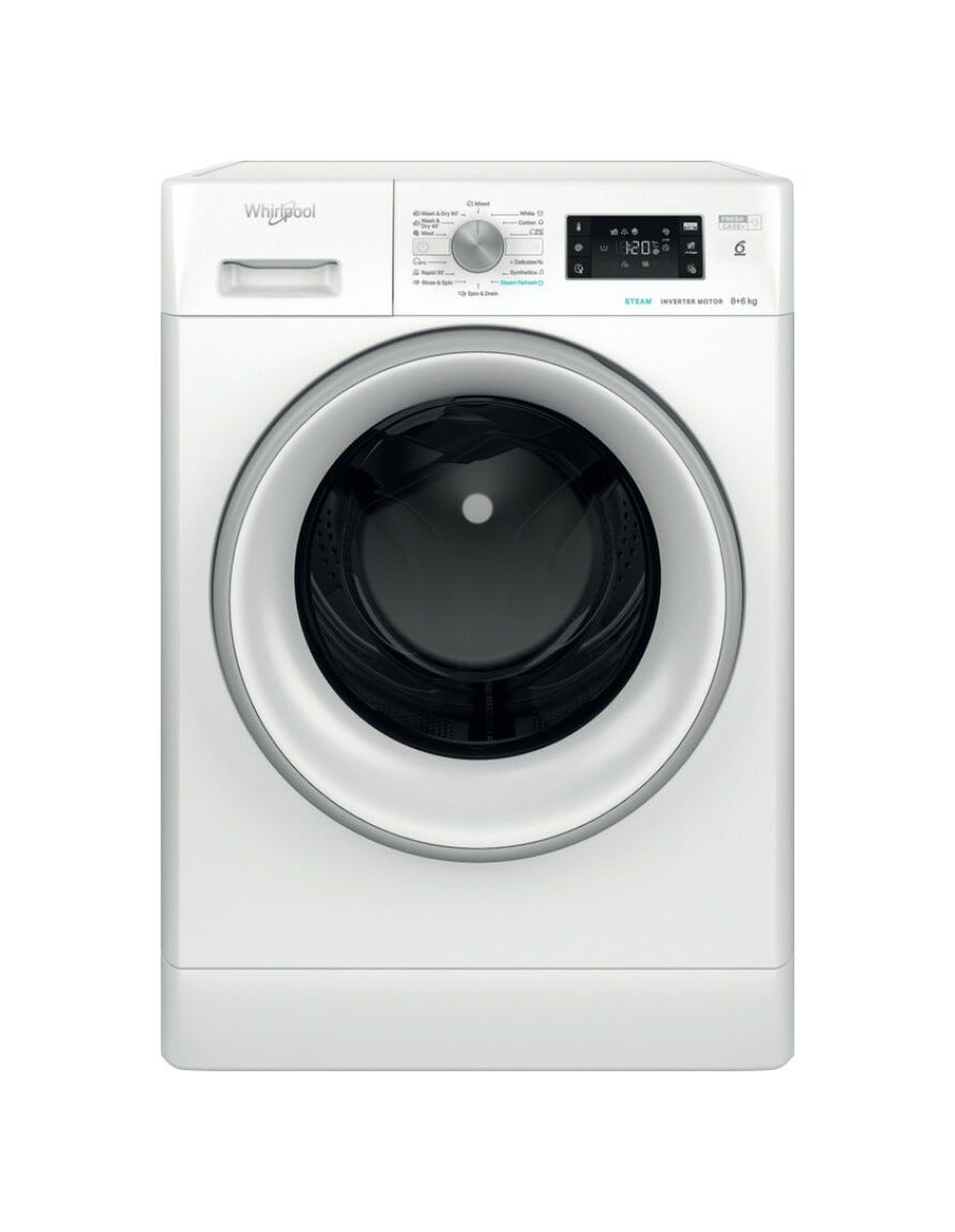Whirlpool FFWDB 864489 SV EE Lavasciuga cm. 60 - lavaggio 8 kg - asciugatura 6 kg - bianco