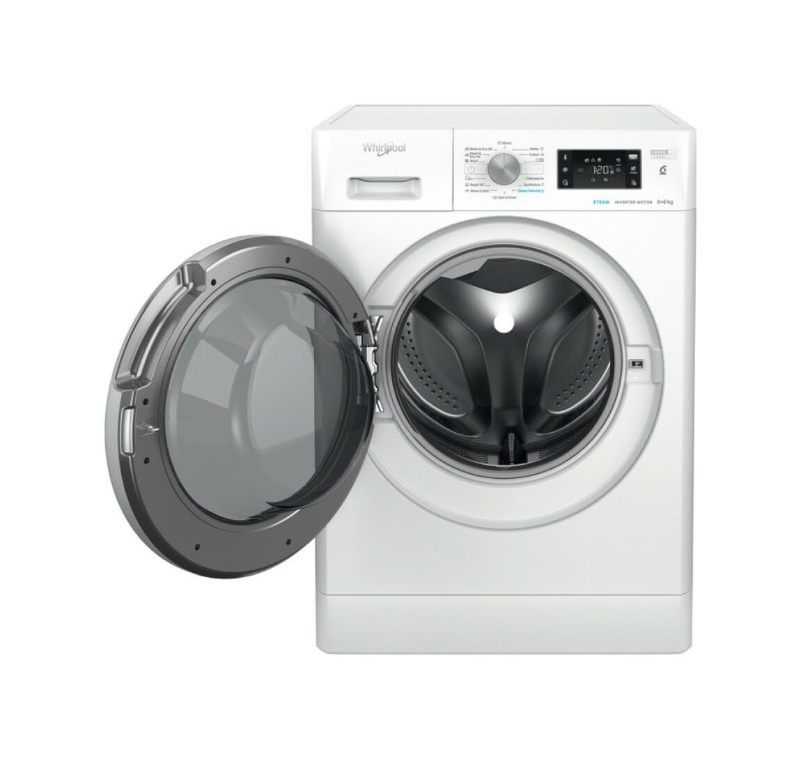 Whirlpool FFWDB 864489 SV EE Lavasciuga cm. 60 - lavaggio 8 kg - asciugatura 6 kg - bianco