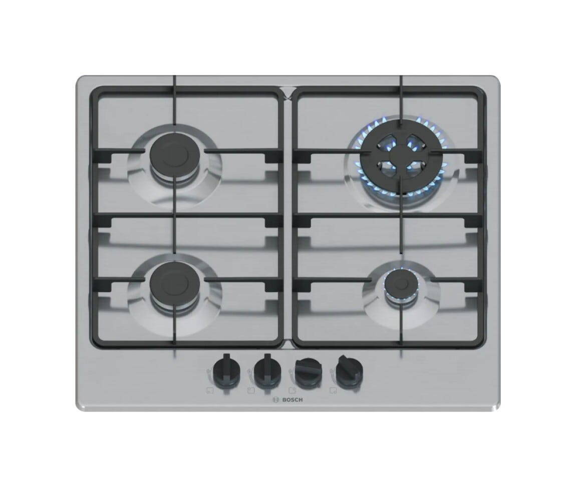 Bosch PGH6B5K60 4 Piano cottura a gas cm. 58 - inox