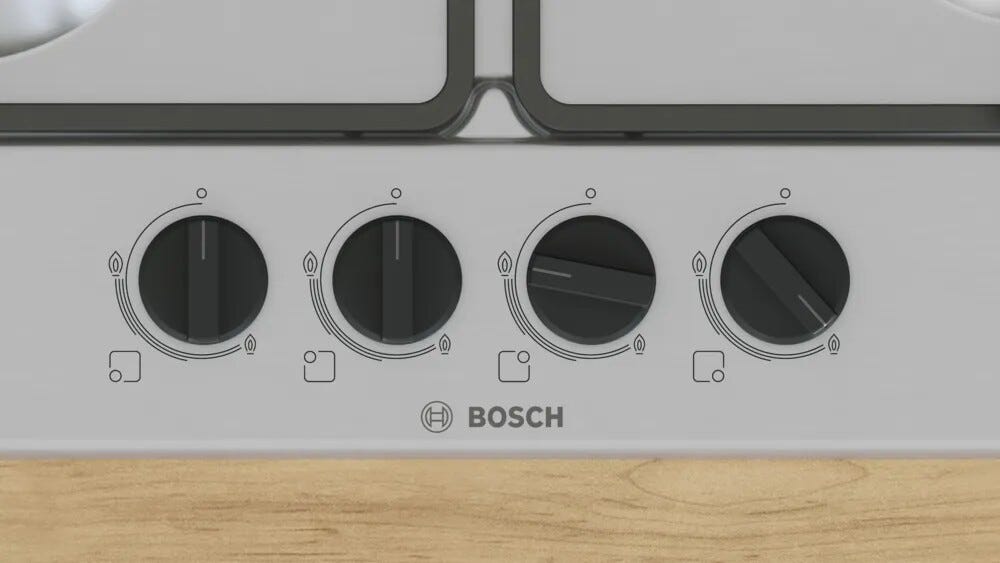 Bosch PGH6B5K60 4 Piano cottura a gas cm. 58 - inox
