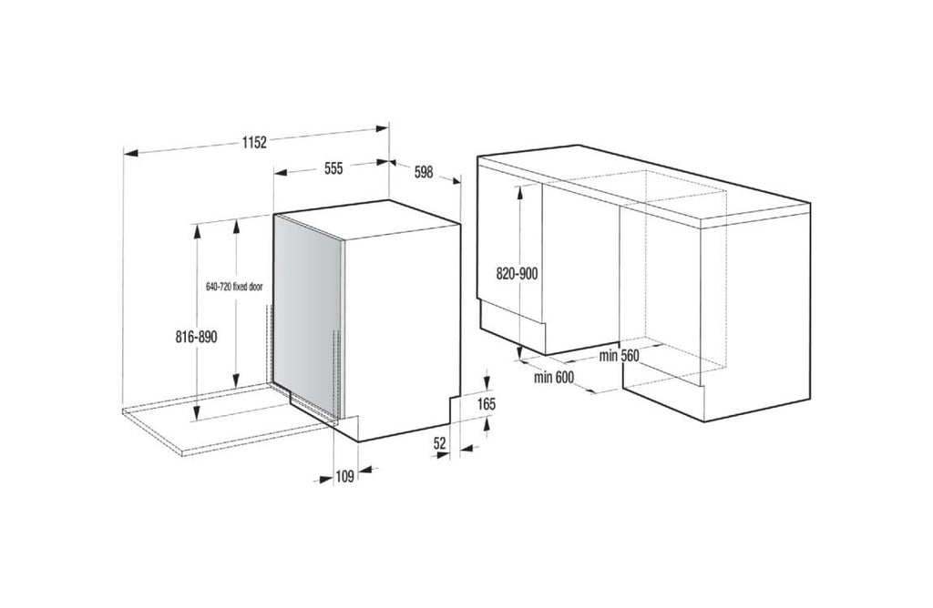 Gorenje GV16D5 G400 Lavastoviglie integrata totale cm. 60 - 16 coperti
