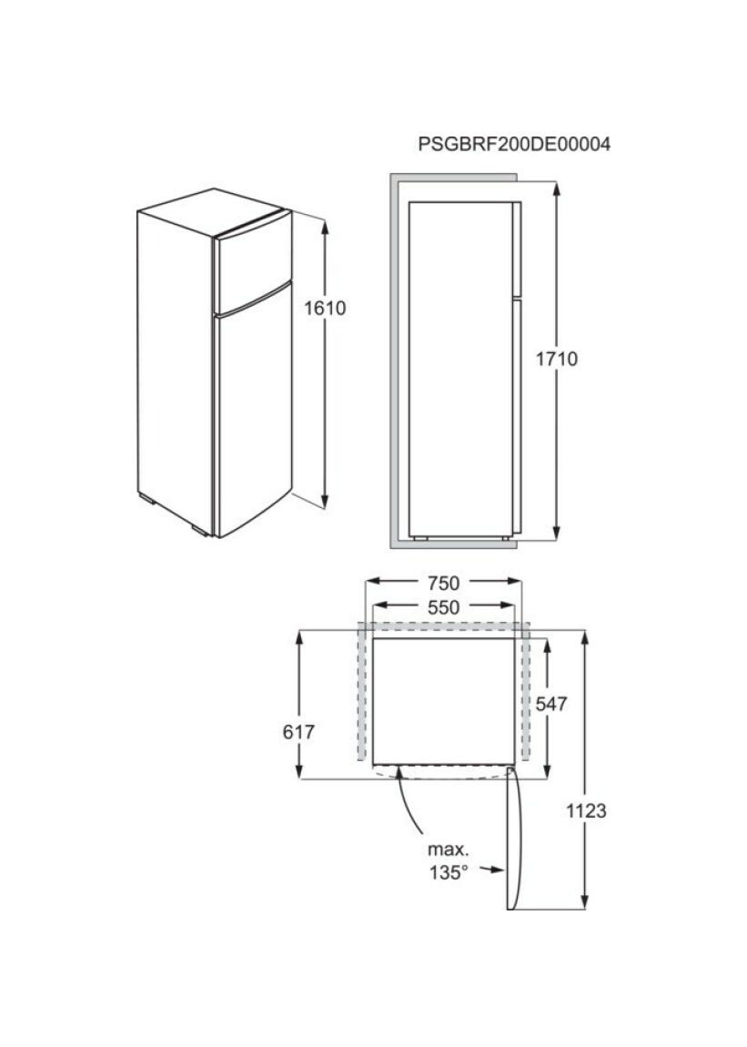 Electrolux LTB1AE28W0 Serie 500 ColdSense Frigorifero con congelatore a libera installazione cm. 55 h. 161 - lt. 244 - bianco