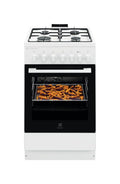 Electrolux LKK560011W Serie 600 SteamBake Cucina da accosto cm. 50 - 4 fuochi gas + 1 forno elettrico - bianco