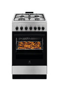 Electrolux LKK560010X Cucina da accosto cm. 50 - 4 fuochi gas + 1 forno elettrico - inox