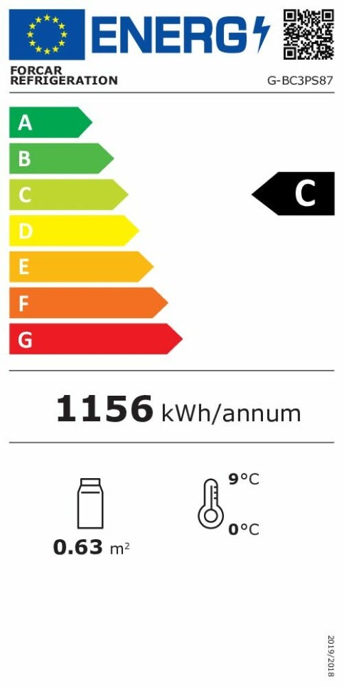 Fimar G-BC3PS87 Forcar Cantina vino cm. 135 h. 87 - 320 l - nero