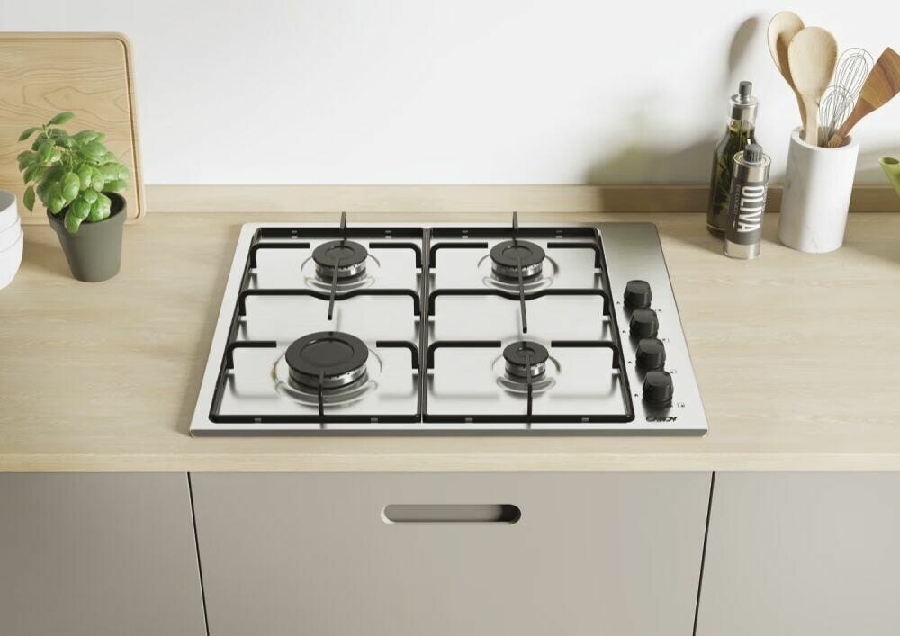 Candy CHW6LBX/4U2 Idea Piano cottura a gas cm. 60 - inox