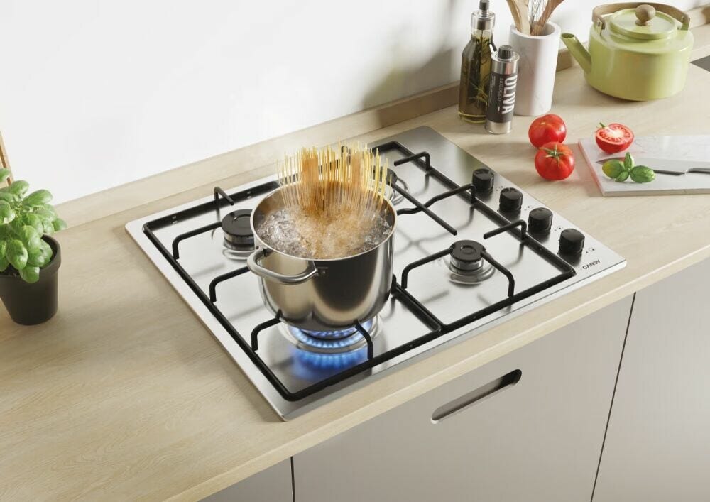 Candy CHW6LBX/4U2 Idea Piano cottura a gas cm. 60 - inox