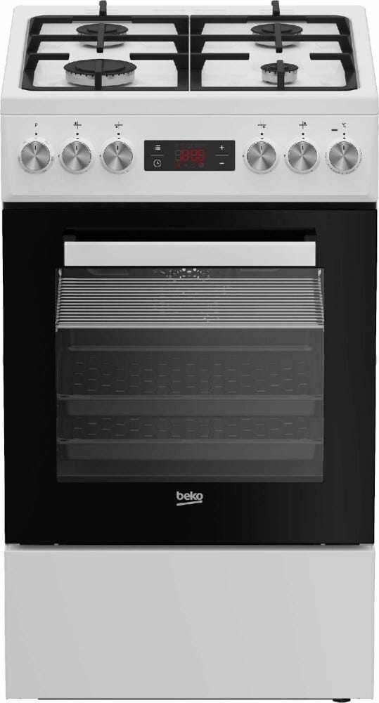 Beko FSM52332DWDT B300 Cucina da accosto cm 50 - 4 fuochi + 1 forno elettrico - bianco