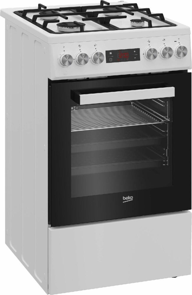 Beko FSM52332DWDT B300 Cucina da accosto cm 50 - 4 fuochi + 1 forno elettrico - bianco