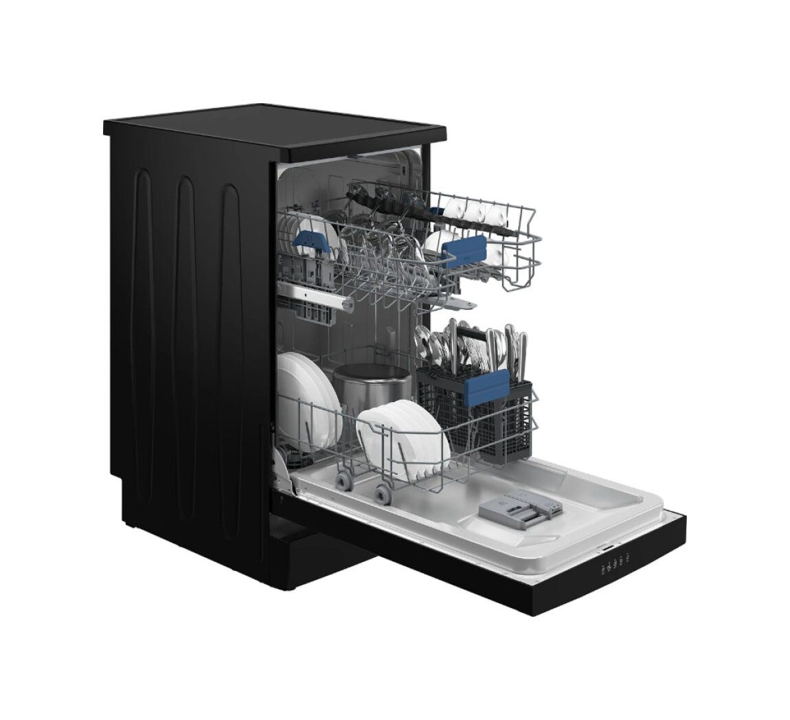 Beko BDFS15021B Lavastoviglie a libera installazione slim cm. 45 - 10 coperti - nero