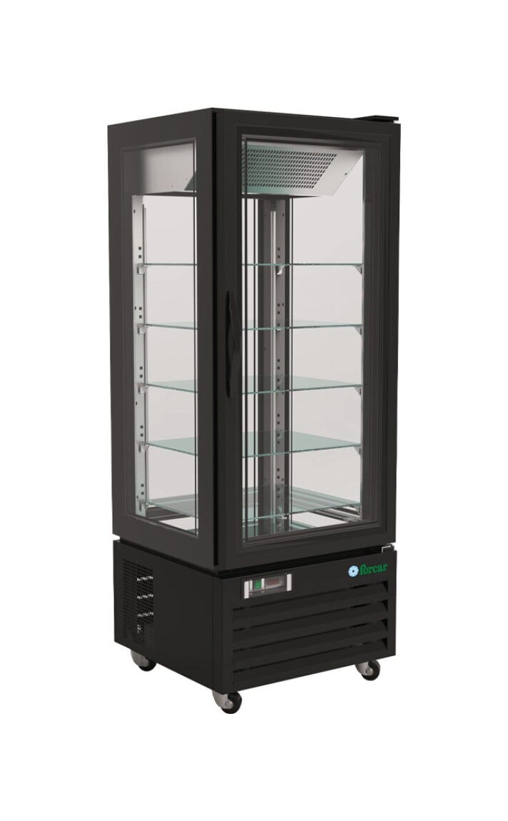 Fimar G-LDC65LB Forcar Vetrina refrigerata espositiva 4 lati ventilata - nero