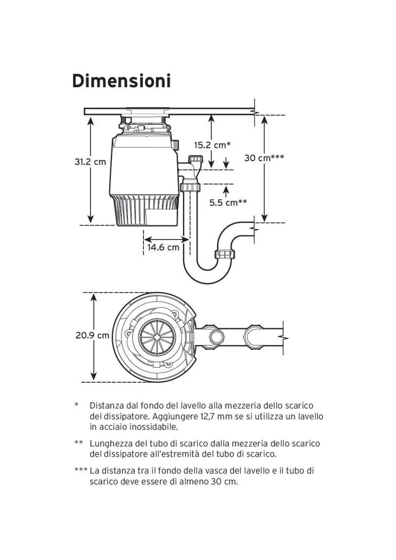 Insinkerator EVOLUTION PLUS 1000 EC Dissipatore ecologico con tappo salvaposate 1 hp
