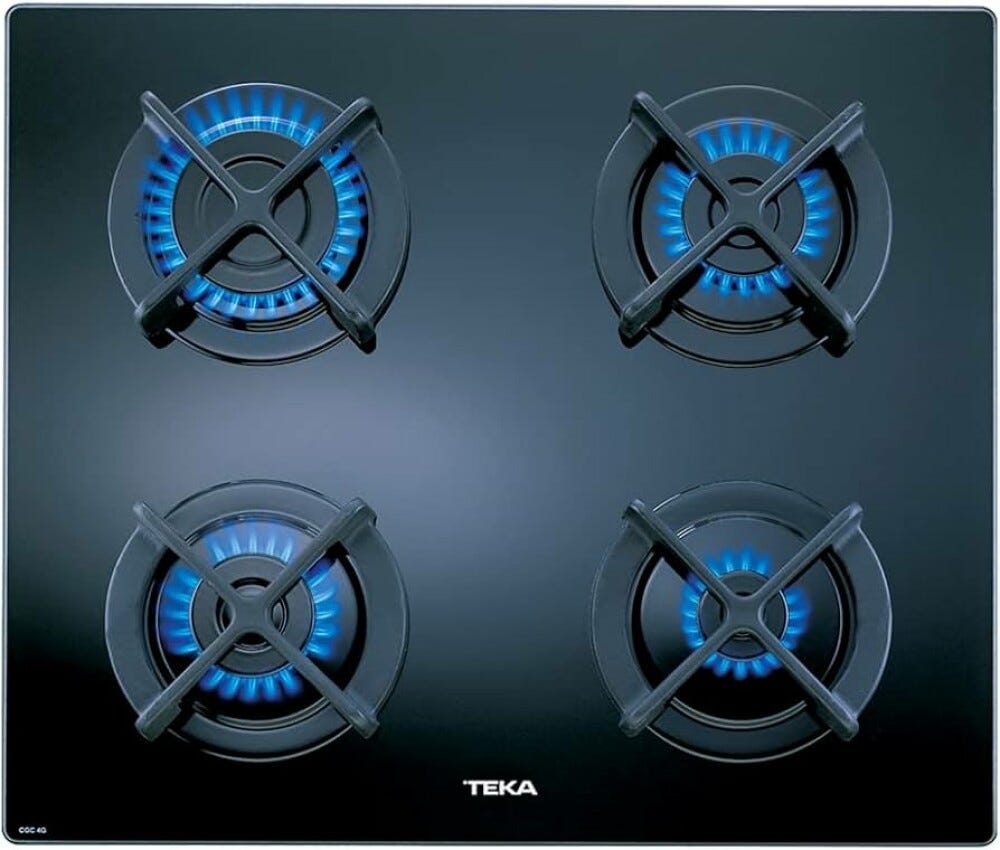 Teka CGC 60 4G AI AL Piano cottura a gas cm. 60 - vetro nero