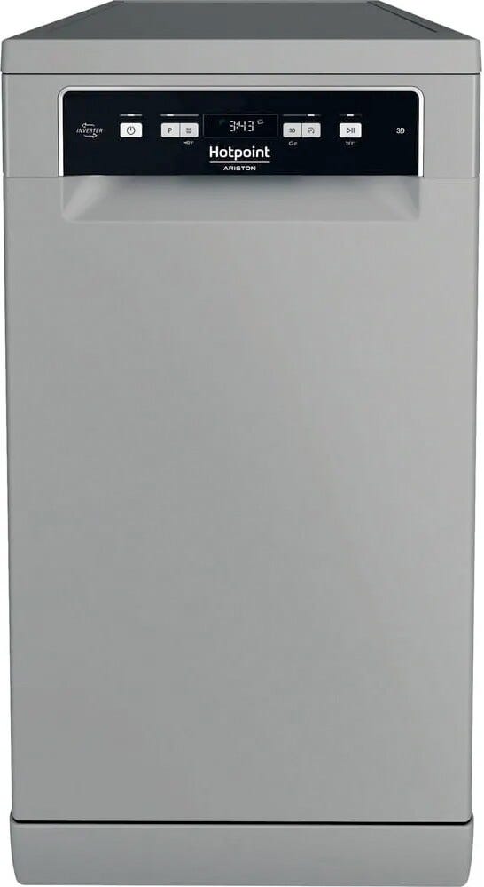 Hotpoint Ariston HA3FC10BS7A0S Lavastoviglie slim a libera installazione cm. 45 - 10 coperti - silver