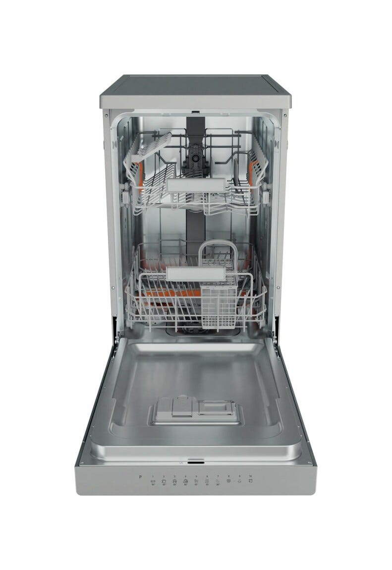 Hotpoint Ariston HA3FC10BS7A0S Lavastoviglie slim a libera installazione cm. 45 - 10 coperti - silver