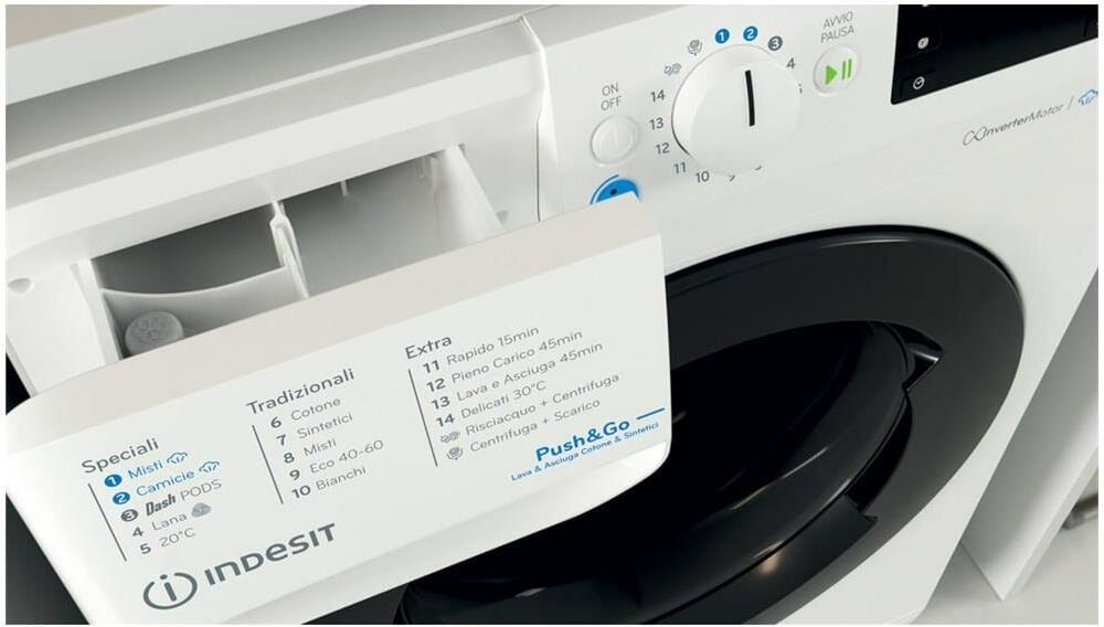 Indesit BDE 96436 WKV IT Lavasciuga cm. 60 - lavaggio 9 kg - asciugatura 6 kg - bianco