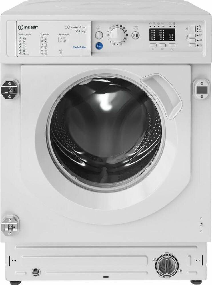 Indesit BI WDIL 861485 EU Lavasciuga integrata totale cm. 60 - lavaggio 8 kg - asciugatura 6 kg - bianco
