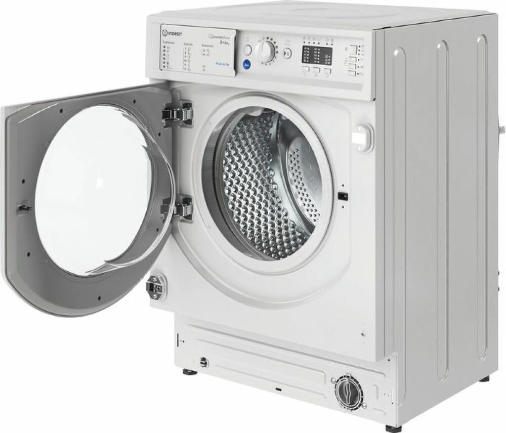 Indesit BI WDIL 861485 EU Lavasciuga integrata totale cm. 60 - lavaggio 8 kg - asciugatura 6 kg - bianco