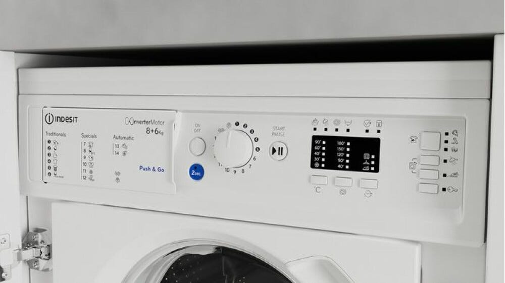 Indesit BI WDIL 861485 EU Lavasciuga integrata totale cm. 60 - lavaggio 8 kg - asciugatura 6 kg - bianco