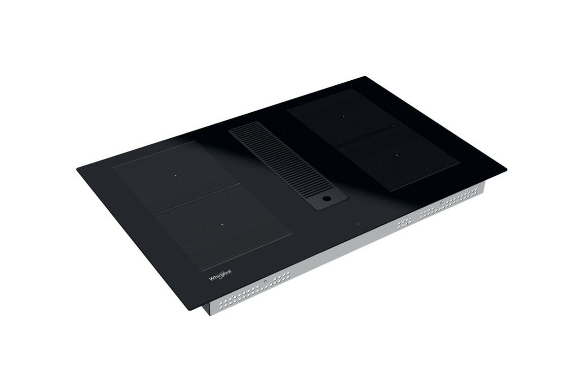 Whirlpool WVHF83BB Piano cottura ad induzione con cappa aspirante integrata cm. 83 - vetroceramica nero