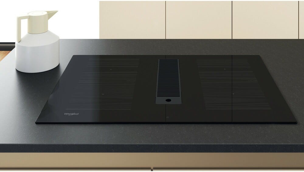 Whirlpool WVHF83BB Piano cottura ad induzione con cappa aspirante integrata cm. 83 - vetroceramica nero