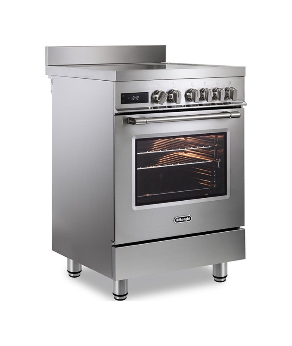 De Longhi PRO 66 MXL IN Cucina da accosto cm. 60 - 4 zone induzione + 1 forno elettrico - inox
