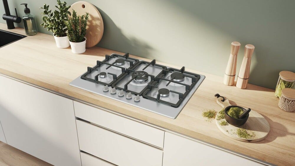 Bosch PGQ7B5K90 4 Piano cottura a gas cm. 75 - inox