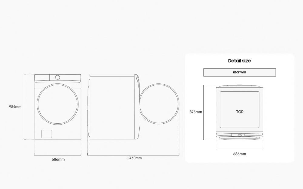 Samsung WF20DG8650BVU3 Ai Control Lavatrice 20 kg, AI Ecobubble™, AI Wash, SmartThings, classe energetica A, nero