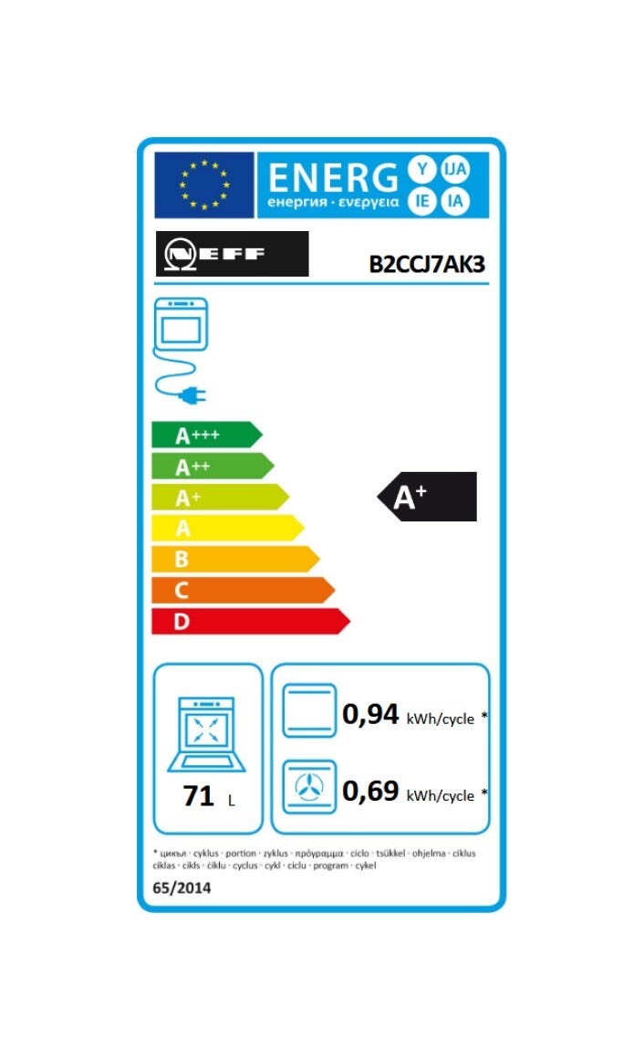 Neff B2CCJ7AK3 N 30 Forno elettrico pirolitico cm. 59 - nero