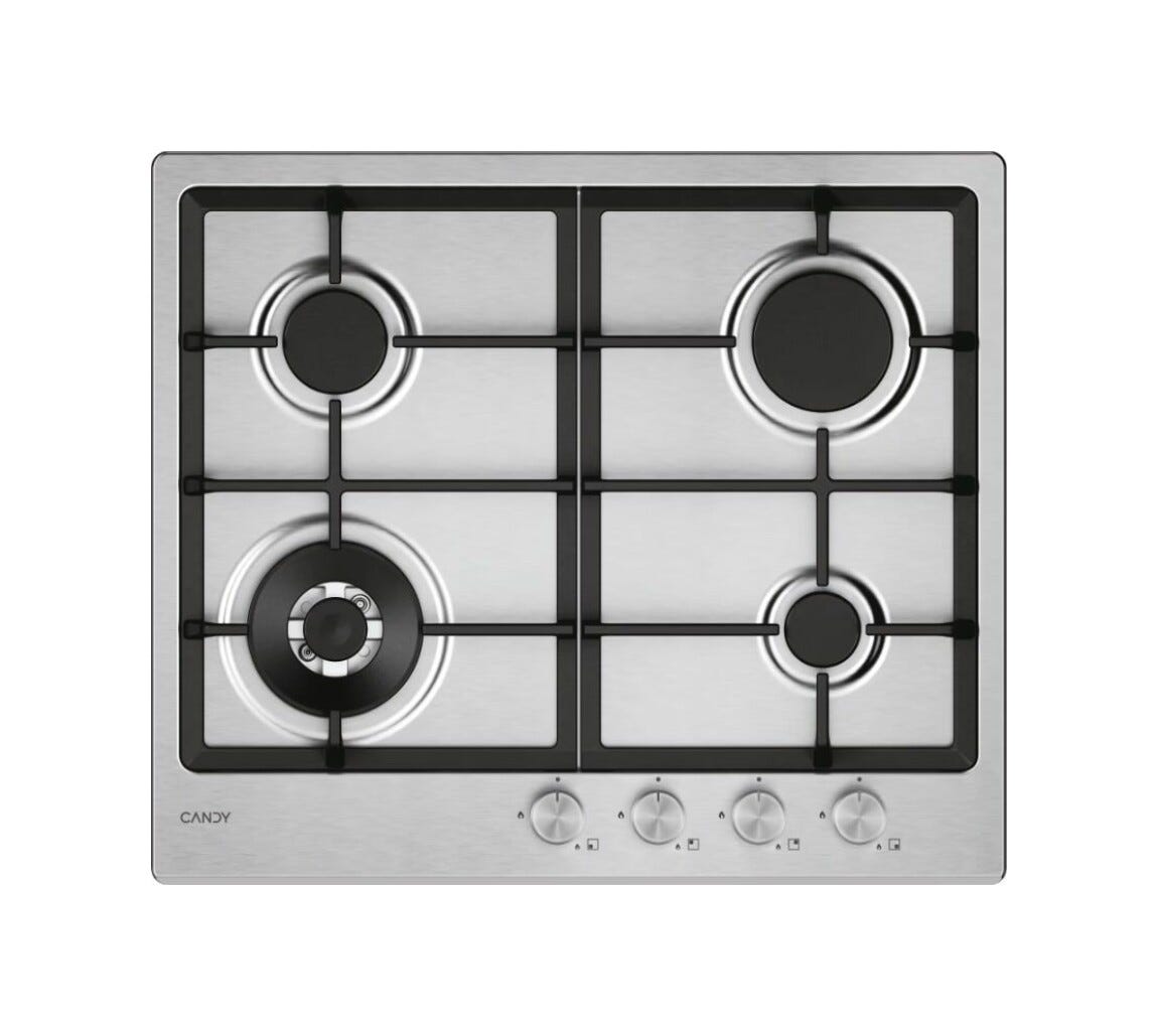 Candy CHG6BF4WTX Piano cottura a gas cm. 60 - inox