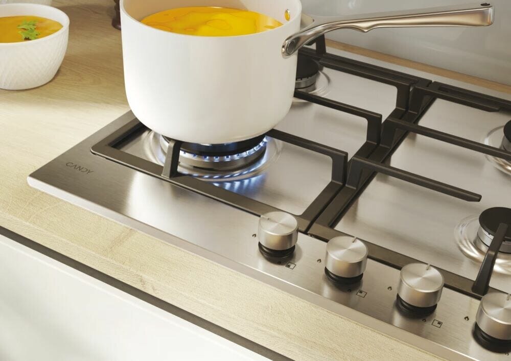Candy CHG6BF4WTX Piano cottura a gas cm. 60 - inox