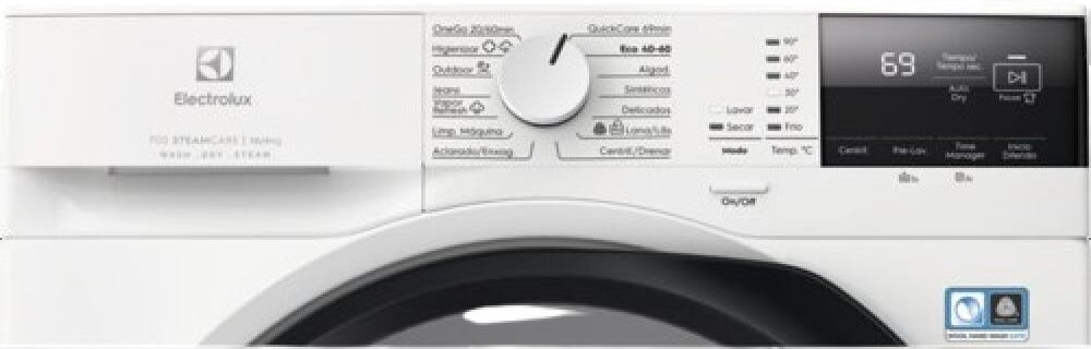 Electrolux EWI7216O2B Serie 700 SteamCare Lavasciuga cm.60 - lavaggio 10kg - asciugatura 6kg - bianco