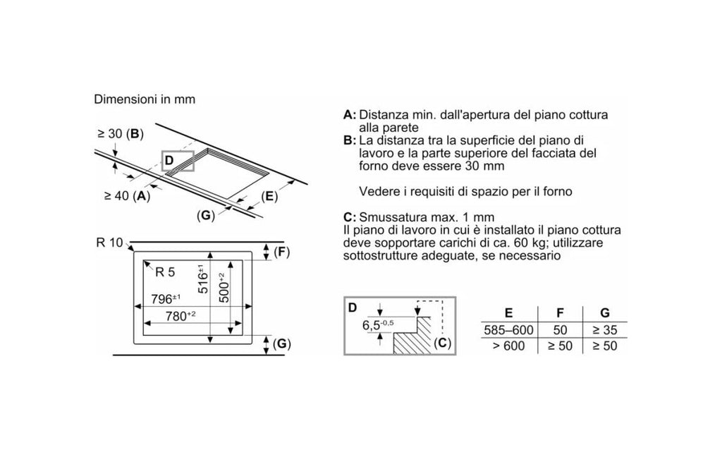 Neff T68PTV4L0 N 90 Piano cottura a induzione cm. 79 - vetroceramica nero