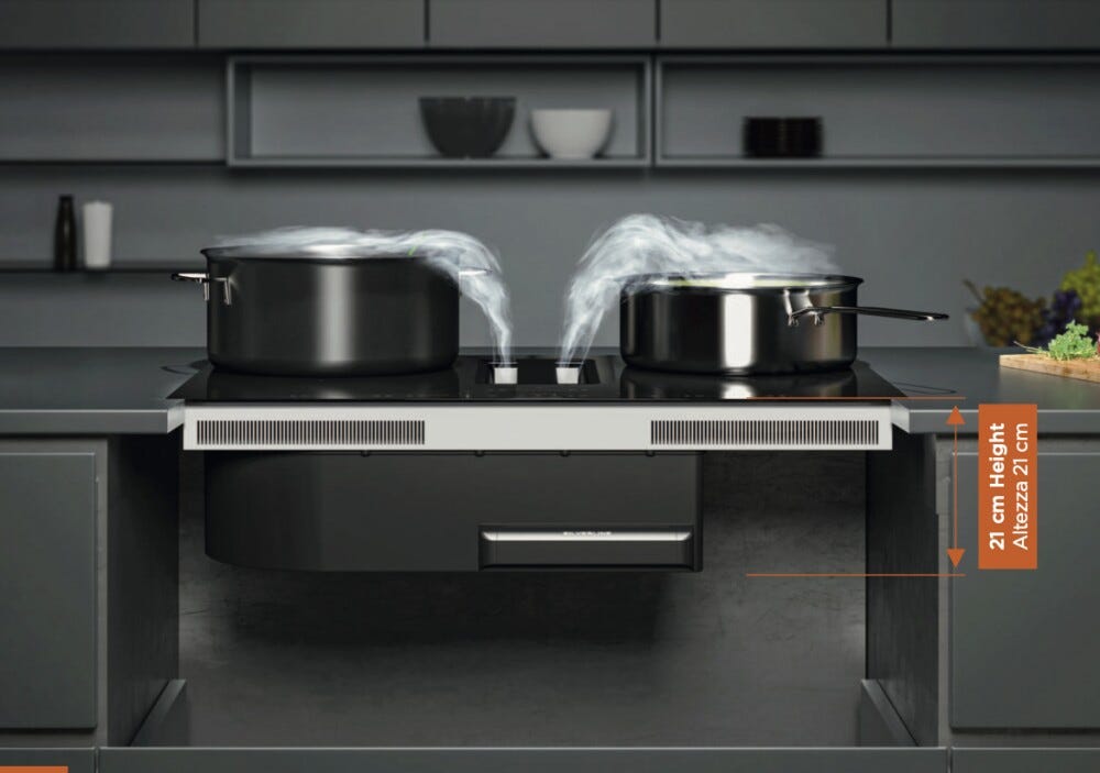 Silverline FLOW-IN-PRO MAX Piano cottura induzione con cappa integrata cm. 85 - vetroceramica nero