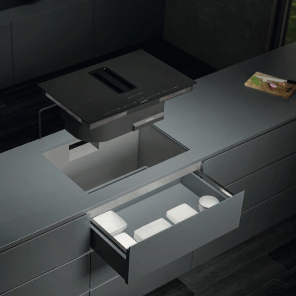 Silverline FLOW-IN-PRO MAX Piano cottura induzione con cappa integrata cm. 85 - vetroceramica nero