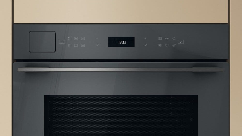 Whirlpool WCT7A9PHTSSG W7 Forno compatto combinato microonde da incasso cm. 56 h. 46 - grigio