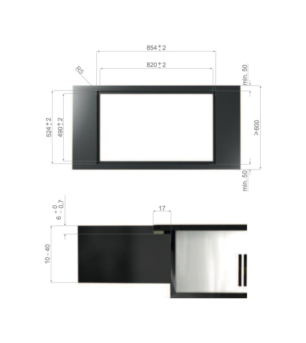 Silverline FLOW IN GOOD PLUS Piano cottura a induzione con cappa integrata cm. 85 - vetroceramica nero