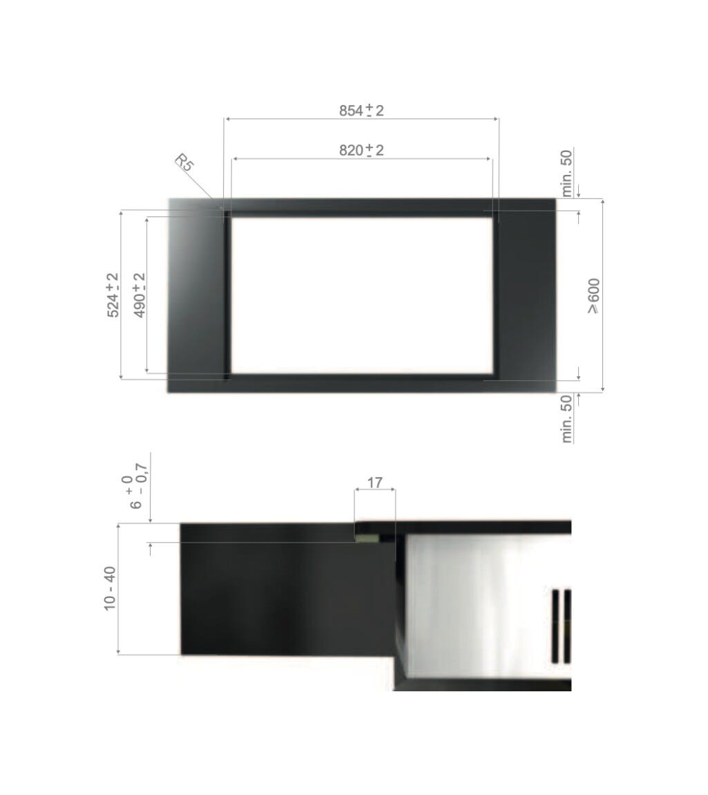 Silverline FLOW IN GOOD PLUS Piano cottura a induzione con cappa integrata cm. 85 - vetroceramica nero