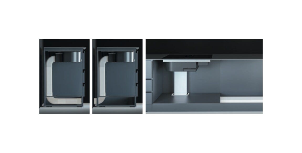 Silverline FLOW IN GOOD PLUS Piano cottura a induzione con cappa integrata cm. 85 - vetroceramica nero