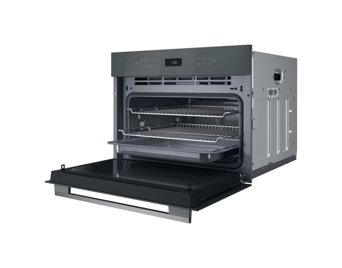 Whirlpool WCW7O7HTSSG W7 Forno compatto combinato microonde da incasso cm. 56 h. 46 - grigio