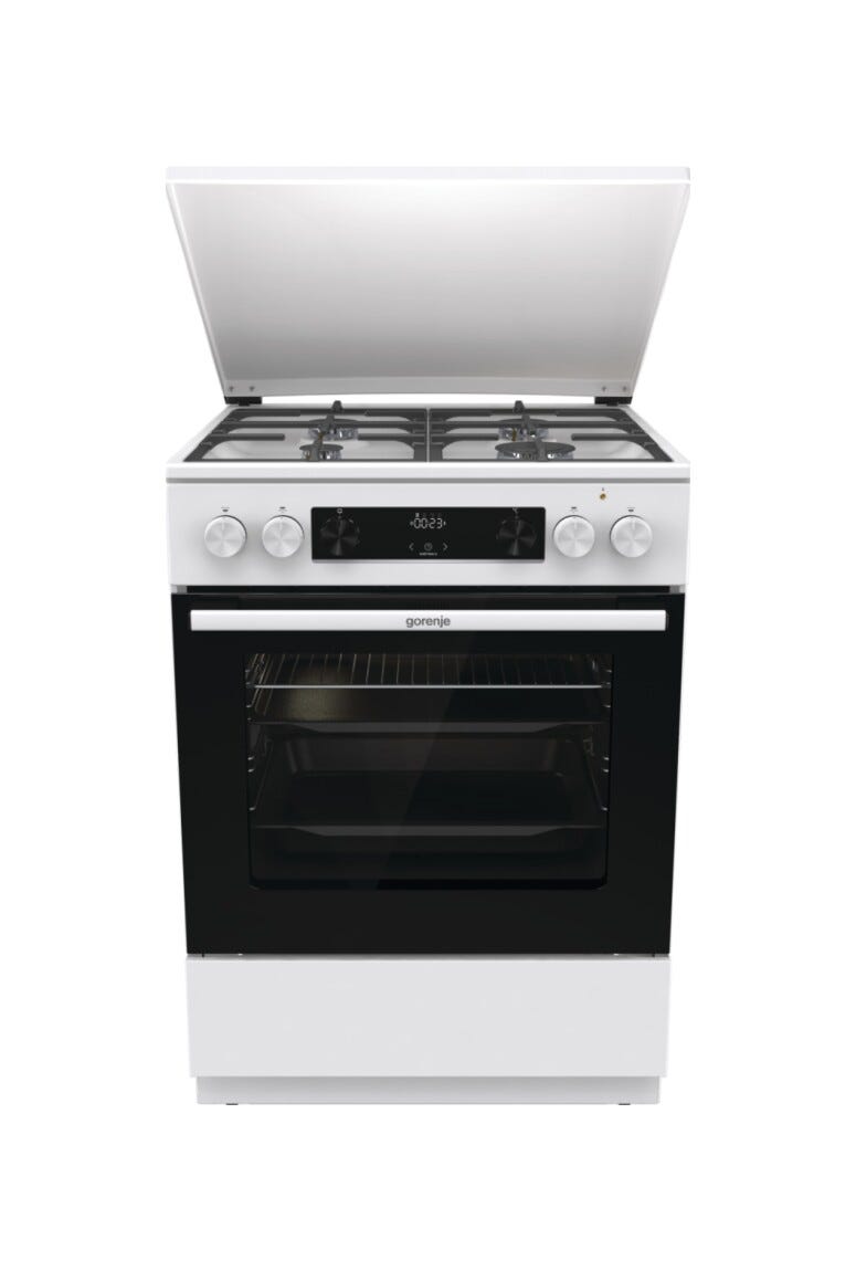 Gorenje GK6C5WF Cucina da accosto cm. 60 - 4 zone a gas + 1 forno elettrico - bianco
