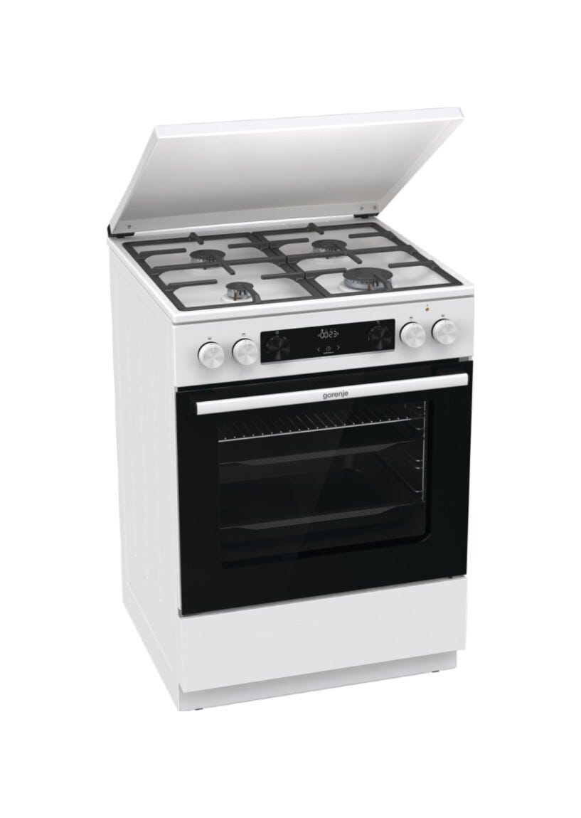 Gorenje GK6C5WF Cucina da accosto cm. 60 - 4 zone a gas + 1 forno elettrico - bianco