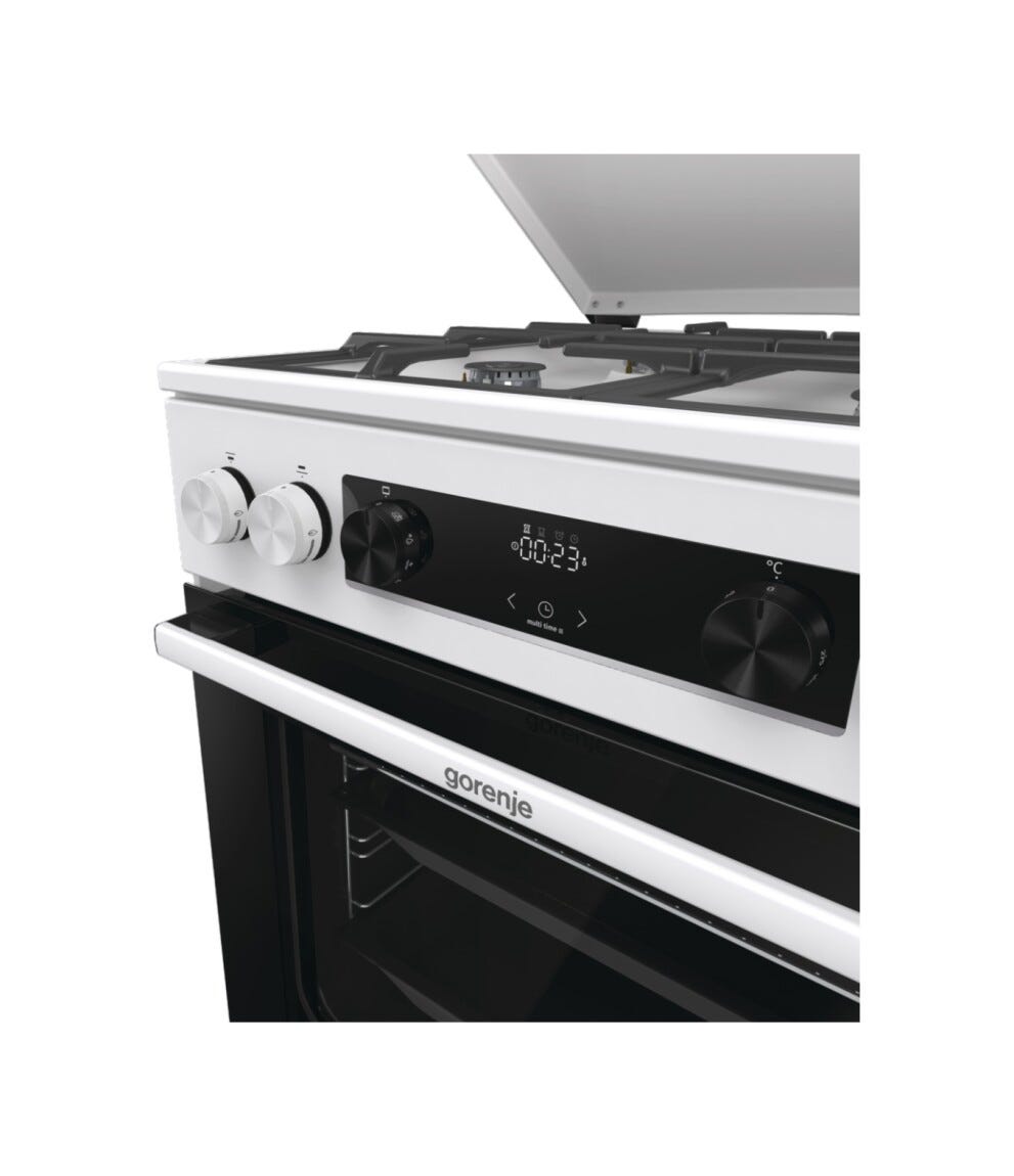 Gorenje GK6C5WF Cucina da accosto cm. 60 - 4 zone a gas + 1 forno elettrico - bianco