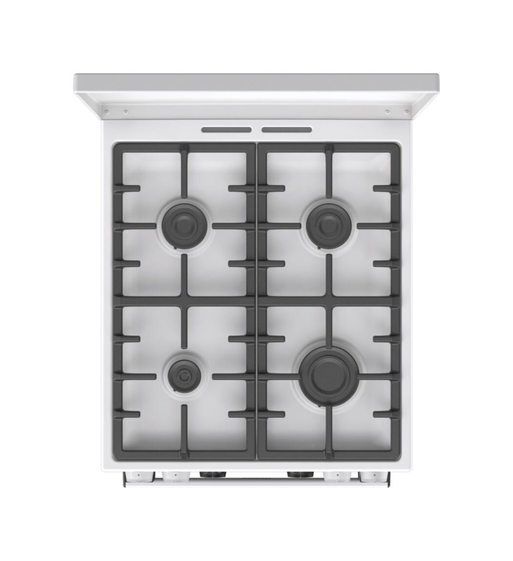 Gorenje GKS5C72WF G600 Cucina da accosto cm. 50 - 4 zone a gas + 1 forno elettrico - bianco
