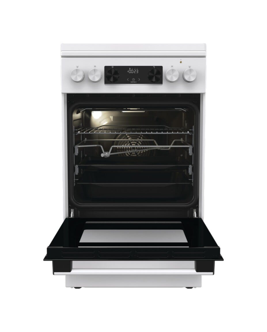 Gorenje GKS5C72WF G600 Cucina da accosto cm. 50 - 4 zone a gas + 1 forno elettrico - bianco