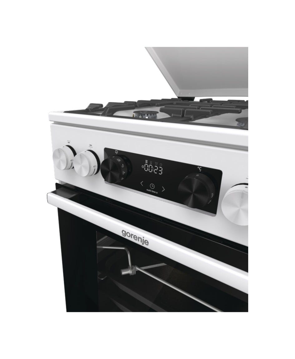 Gorenje GKS5C72WF G600 Cucina da accosto cm. 50 - 4 zone a gas + 1 forno elettrico - bianco