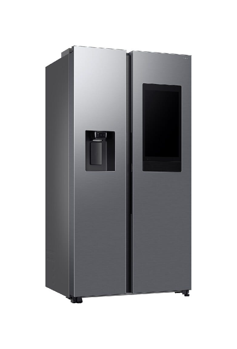 Samsung RS90F67BETEF Family Hub Frigorifero con congelatore side by side cm. 91 h. 178 - lt. 614 - silver